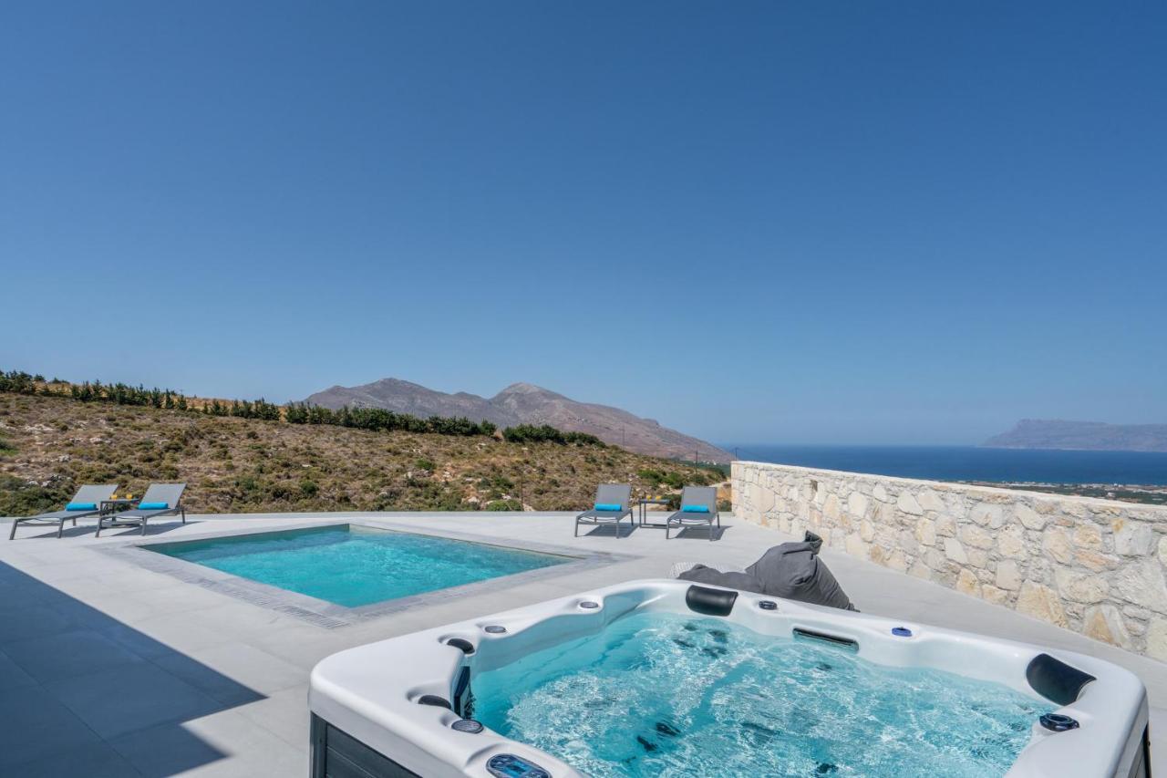 Luxurious Villa Cretan Aura With Private Heated Pool, Jacuzzi And Playroom Agios Ioannis  Exterior photo