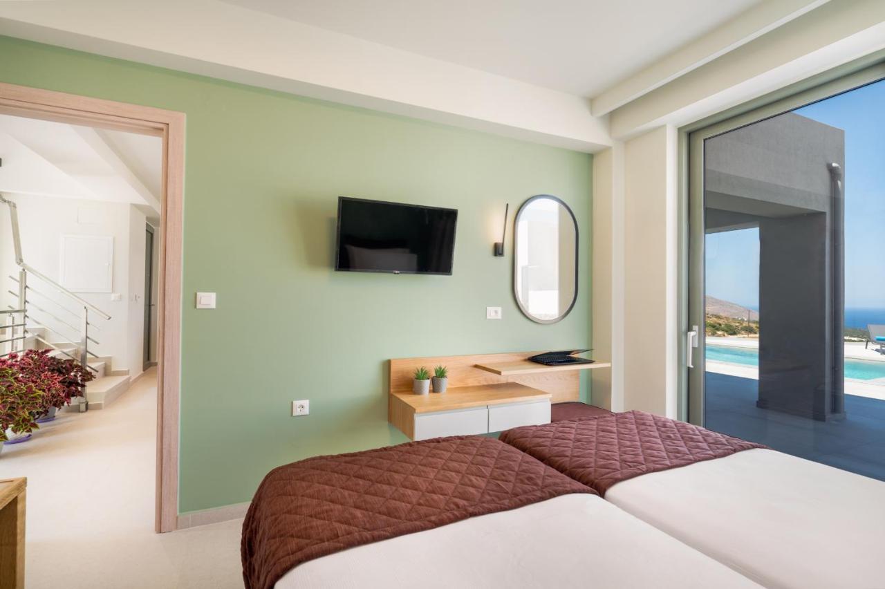 Luxurious Villa Cretan Aura With Private Heated Pool, Jacuzzi And Playroom Agios Ioannis  Exterior photo