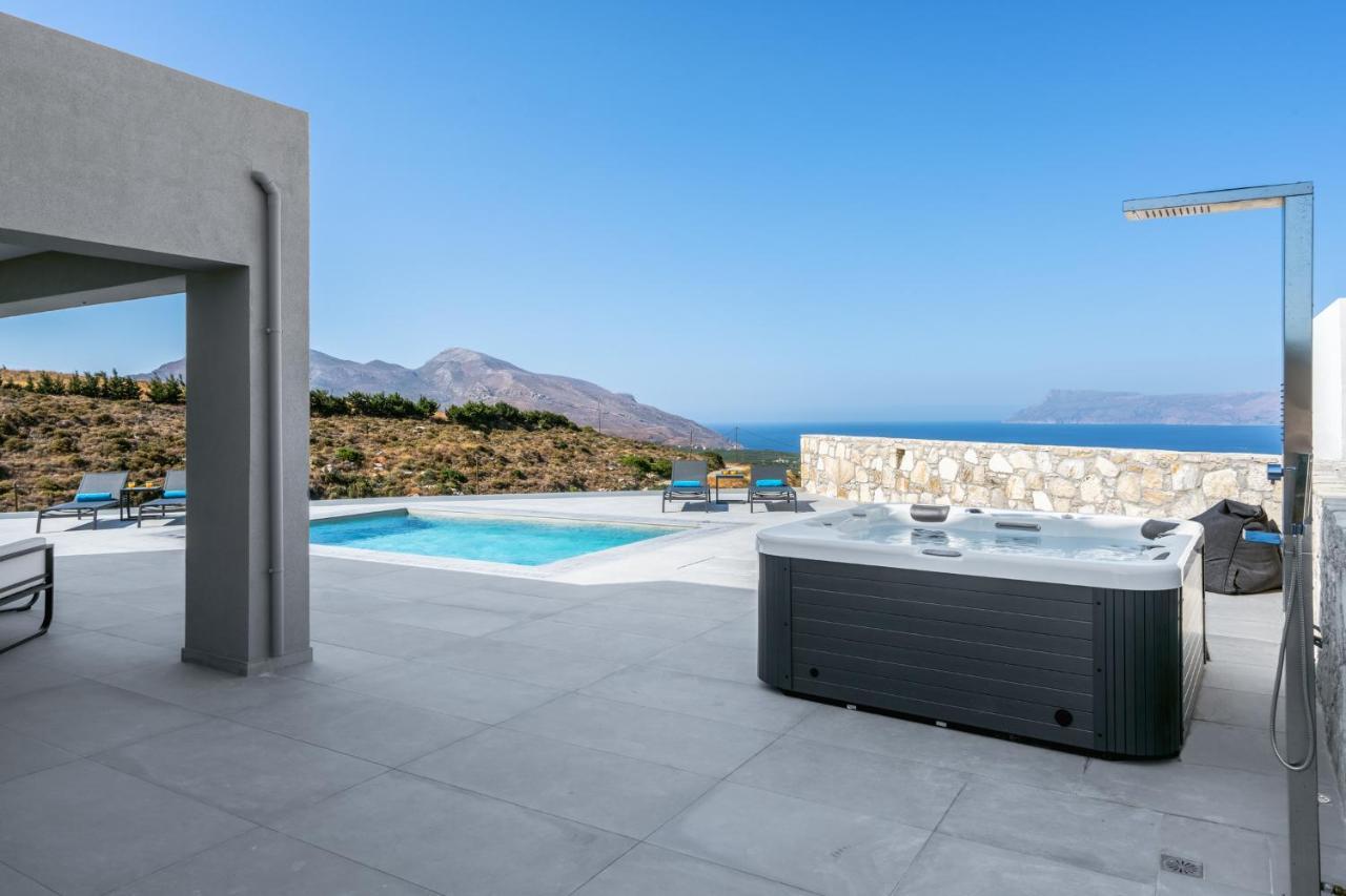 Luxurious Villa Cretan Aura With Private Heated Pool, Jacuzzi And Playroom Agios Ioannis  Exterior photo