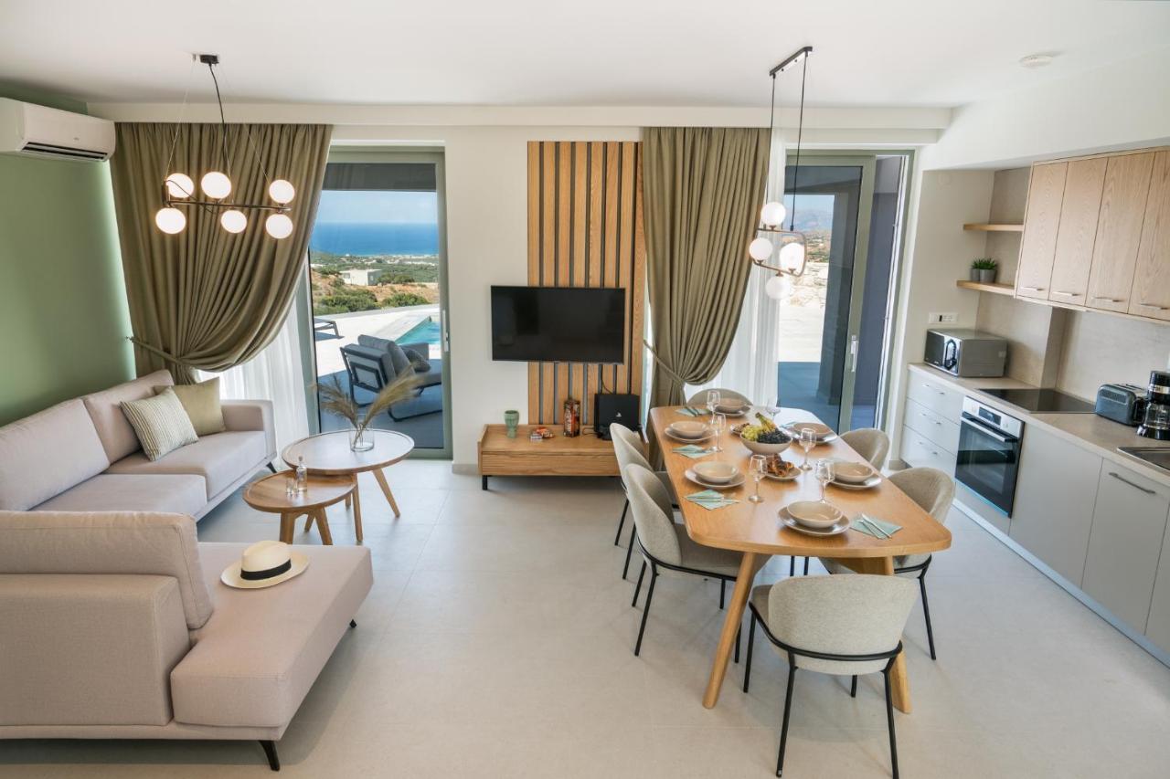 Luxurious Villa Cretan Aura With Private Heated Pool, Jacuzzi And Playroom Agios Ioannis  Exterior photo